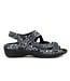 Durea Sandalen Schwarz Wit Pixel Leopard H-breite