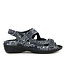 Durea Sandals Black White Pixel Leopard H-width