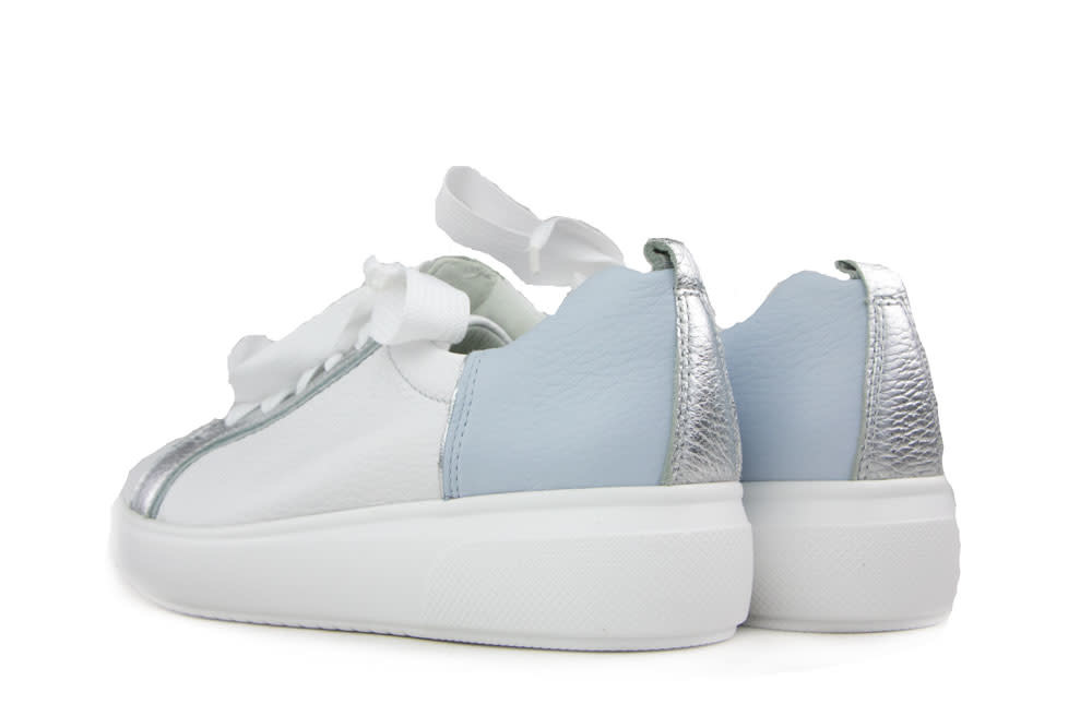 Waldläufer Lana H wit zilver dames sneaker | Schutrups Schoenen Exloo