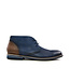 Van Lier Hoge Veterschoen Donkerblauw Nubuck