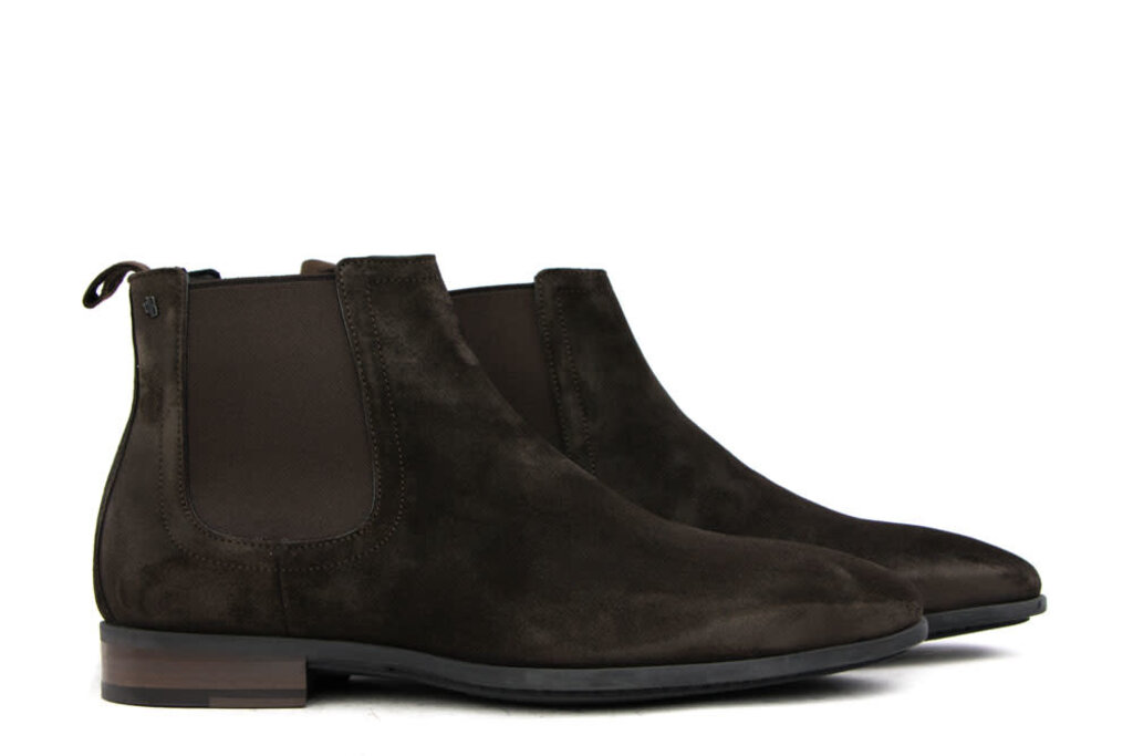 Van Bommel Van Bommel Chelsea Boots Donkerbruin Suede