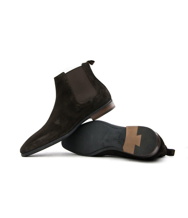 Van Bommel Chelsea Boots Dark Brown Suede