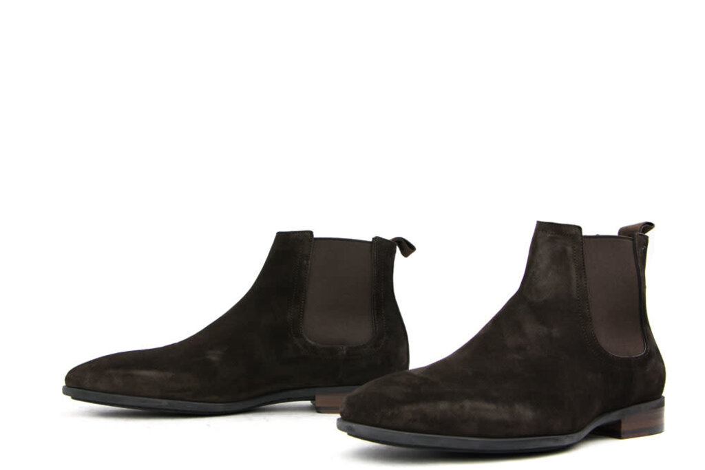 Van Bommel Van Bommel Chelsea Boots Donkerbruin Suede