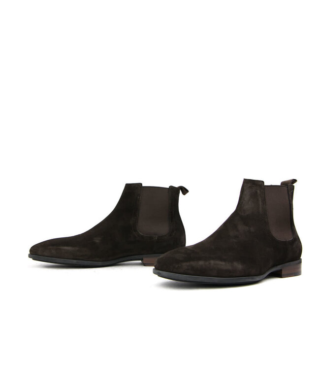 Van Bommel Chelsea Boots Dark Brown Suede