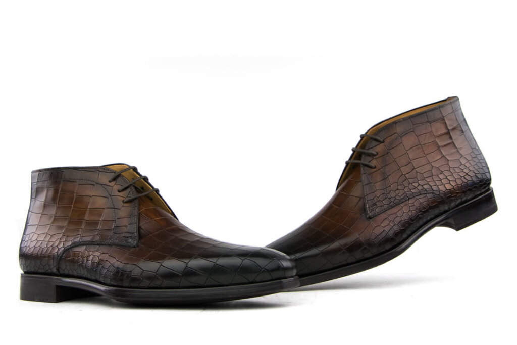 Magnanni Magnanni Hoge Veterschoen Manchester Bruin Alligator