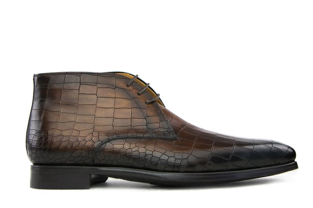 Magnanni Magnanni Hoge Veterschoen Manchester Bruin Alligator