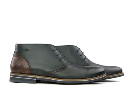 Van Lier Van Lier Hoge Veterschoen Grijs Leer Perfo Van Lier Van Lier Hoge Veterschoen Grijs Leer Perfo