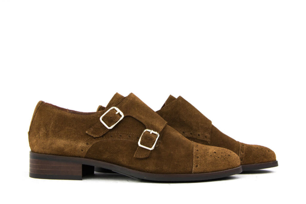 Pertini Pertini Gesp Schoen Cedre Bruin Suede