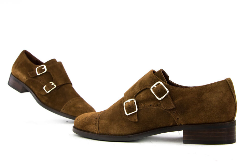 Pertini Pertini Gesp Schoen Cedre Bruin Suede