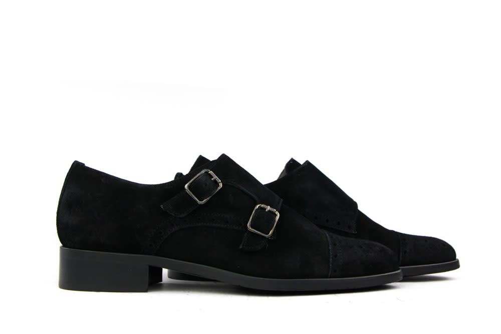 Pertini Gesp Schoen Como Zwart Suede - Gratis Verzending - Steenbergen  Schoenen