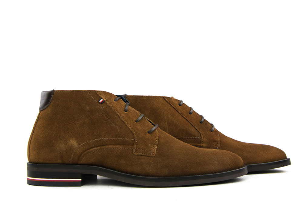 Tommy Hilfiger Signature Suede Boot Winter Cognac - Steenbergen Schoenen