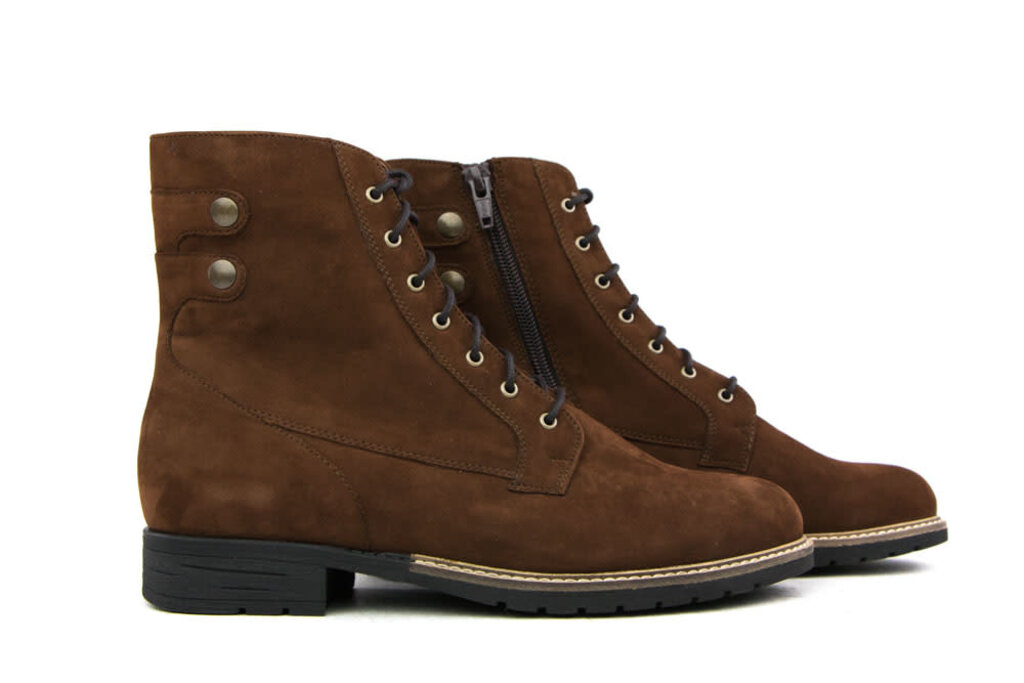 Durea Durea Veterboots Bruin Suede K-wijdte