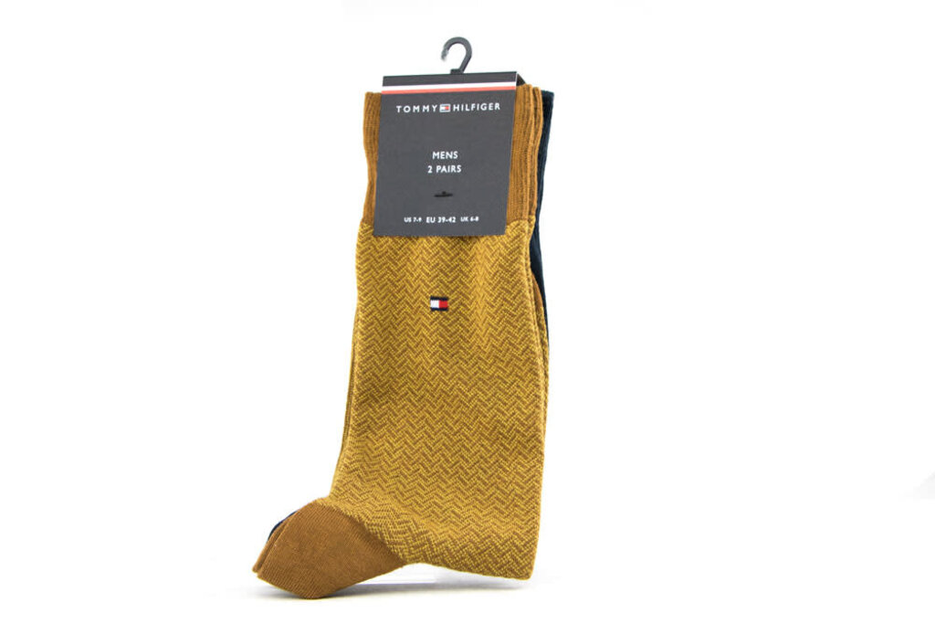 Tommy Hilfiger Men Sock Micro Herringbone Dark Yellow