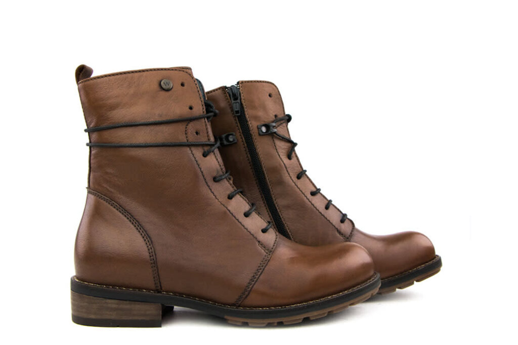 Wolky  Wolky Lace-Up Boots Murray XW Cognac Leather