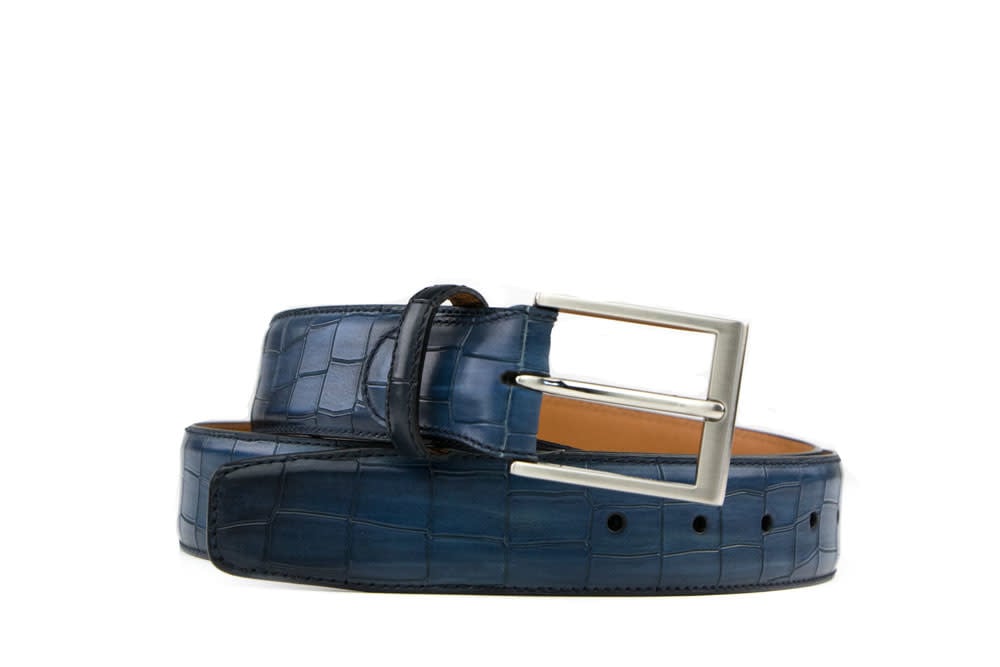 MAGNANNI, 'Arcade' Leather Belt, Men