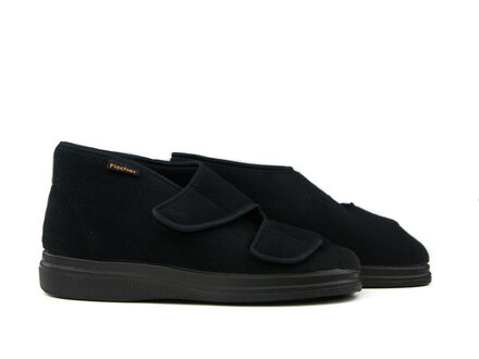 Fischer Fischer Pantoffels Klittenband Zwart