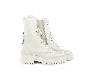 Nubikk Fae Aubine Off-White Dames Veterboots - Van Arendonk