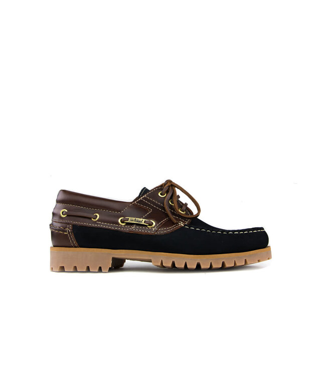 Van Bommel Boat Shoe Dark Blue Nubuck Combi