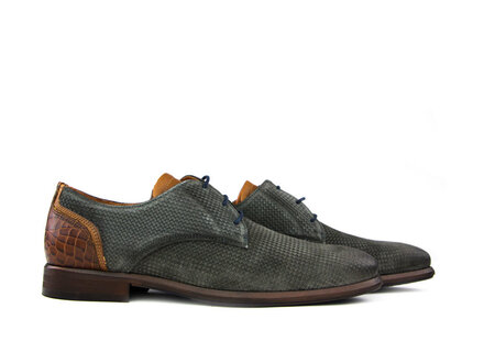 Van Lier Van Lier Veter Grijs Suede Print Van Lier Van Lier Veter Grijs Suede Print
