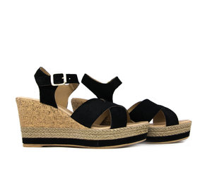 Lazamani Sandaal Nero Sleehak - Steenbergen Schoenen