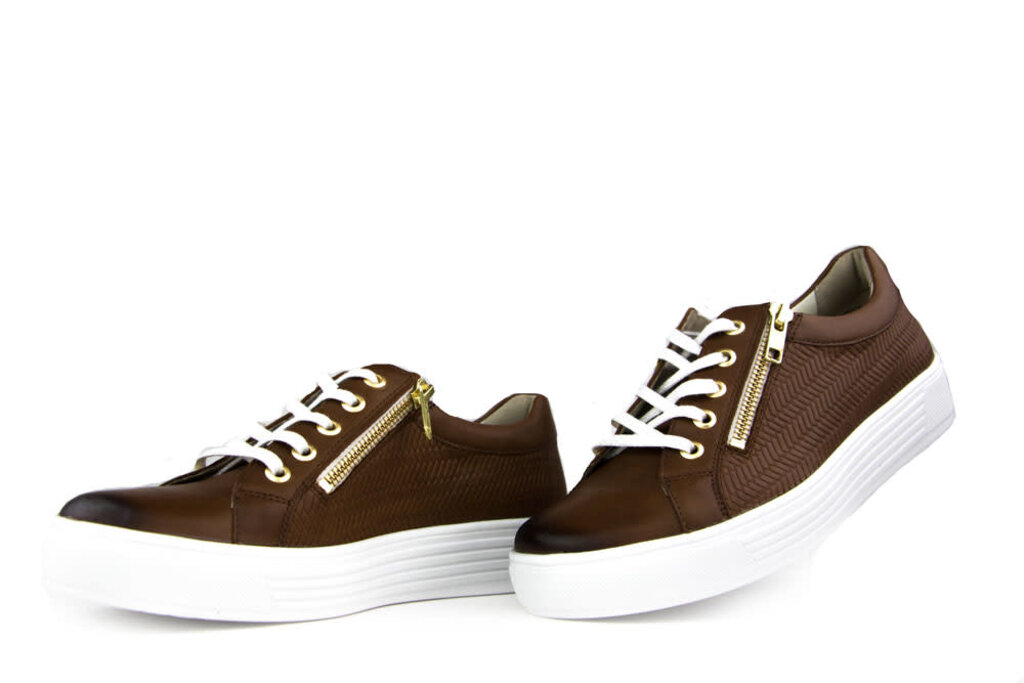 Solidus Sneaker Kaja Cognac Vlecht