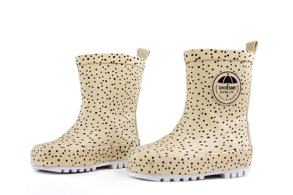 Shoesme Regenlaars Beige Dotjes