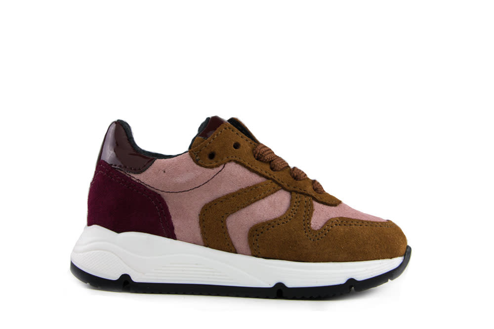 Pinocchio Sneaker Naturel Roze Combi - Steenbergen Schoenen