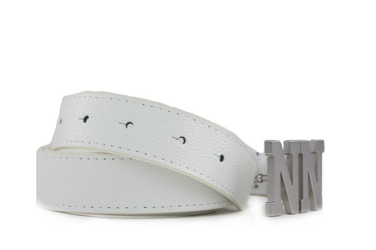 Nik & Nik Amora Logo Belt Off White