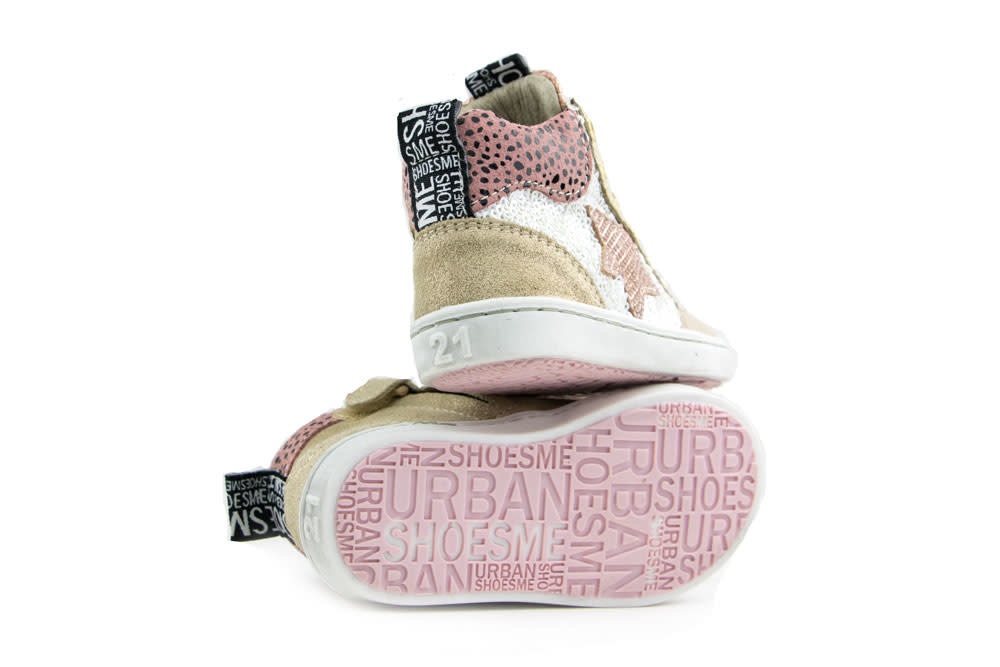 Shoesme Urban Hoge Veter Gold Beige Pink - Steenbergen Schoenen