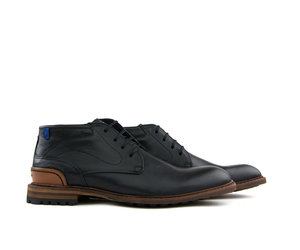 Floris van Bommel Lace Boots Black Leather I Worldwide Shipment Steenbergen Schoenen