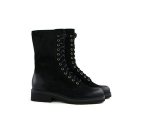 Taupe Suède-Look Veter Boots Enkellaarsjes - Uwantisell.nl