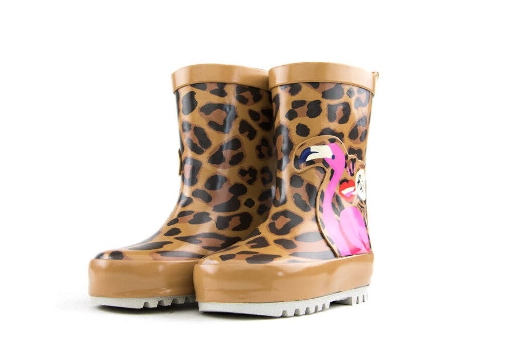 Shoesme  Shoesme Rain Boots Leopardo Flamingo