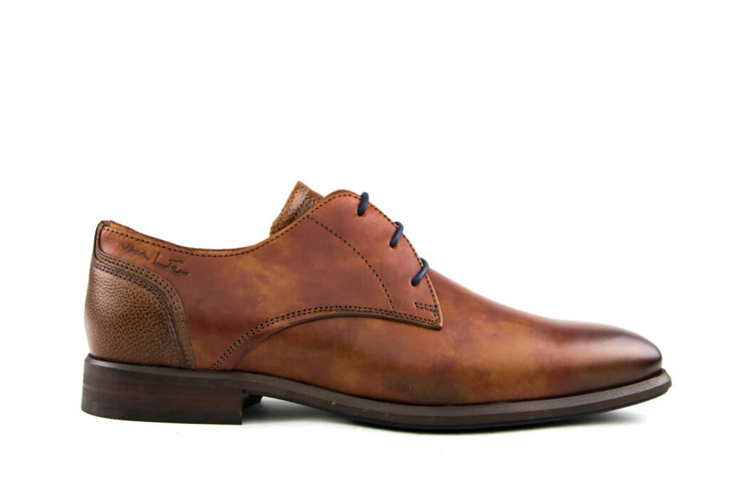 Van Lier Van Lier Veterschoen Cognac Leer Combi