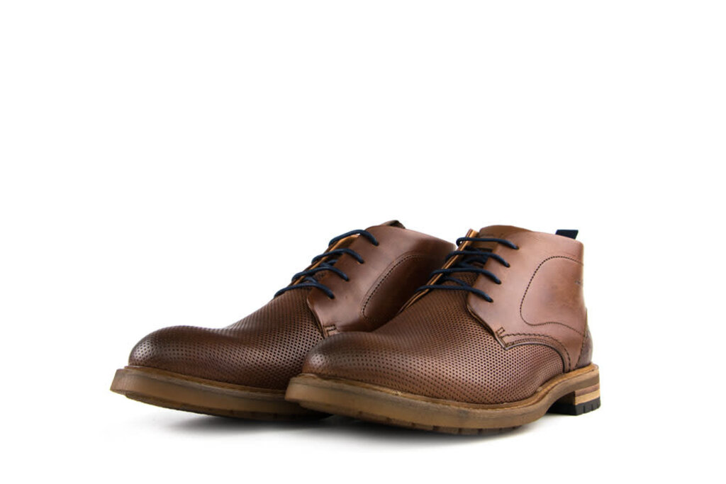 Van Lier Van Lier Schnürstiefel Cognac Perfo