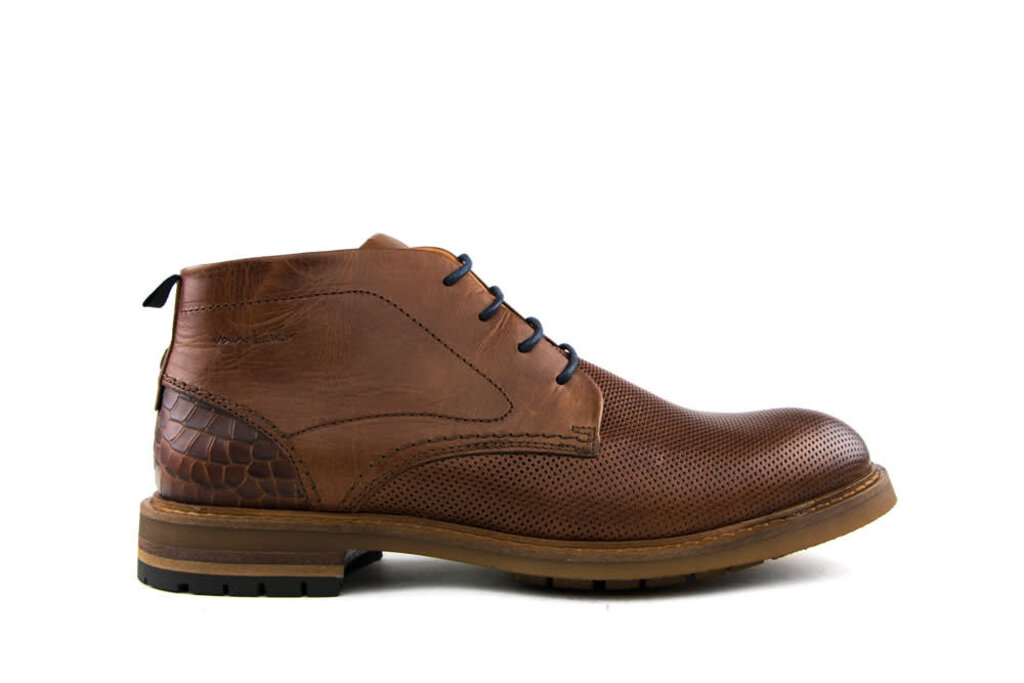 Van Lier Van Lier Schnürstiefel Cognac Perfo