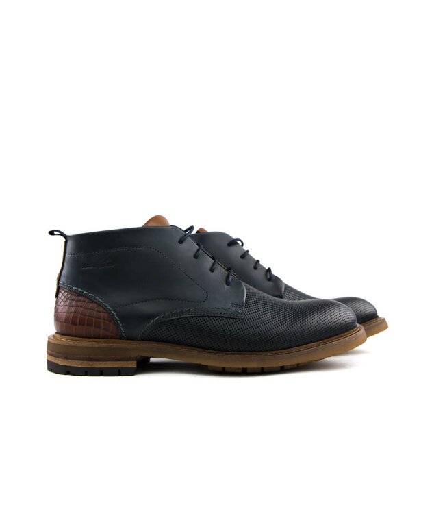 Van Lier Veterboot Blauw Perfo