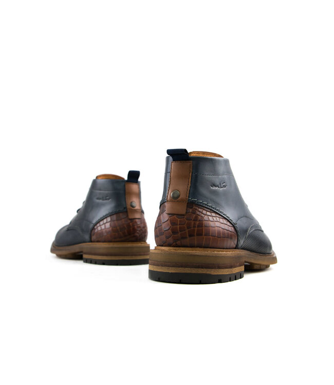 Van Lier Veterboot Blauw Perfo