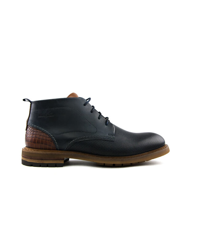 Van Lier Schnürstiefel Blauw Perfo