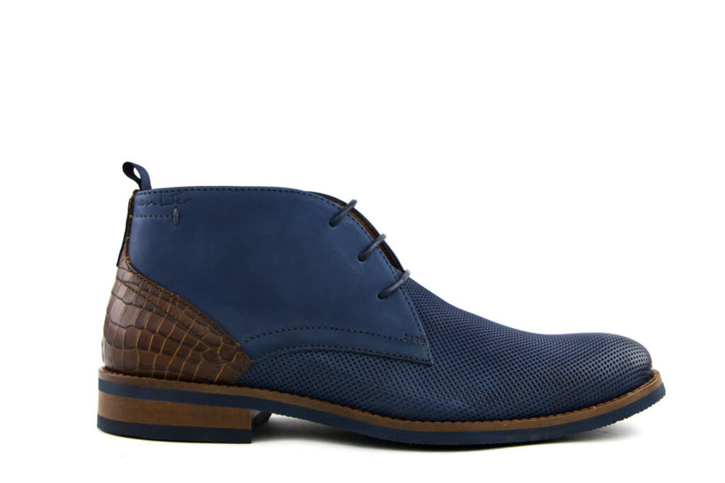 Van Lier Van Lier Hoge Veter Blauw Nubuck Perfo