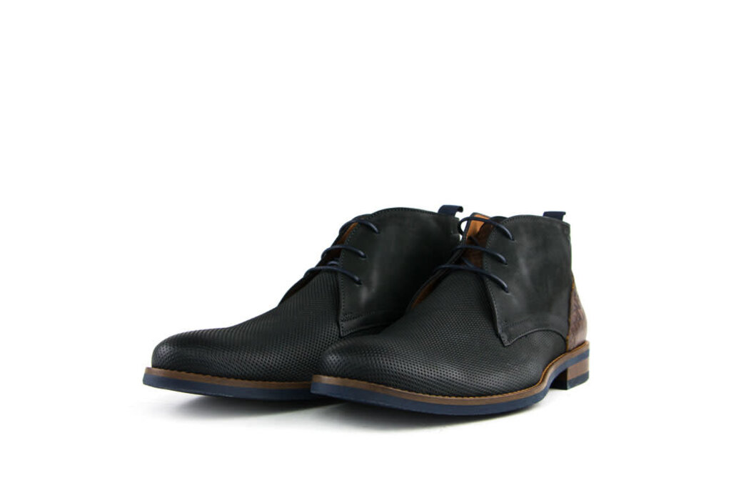 Van Lier Van Lier Hoge Veterschoen Grijs Nubuck