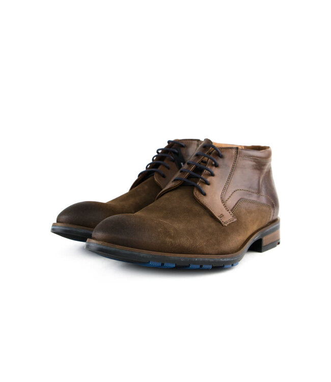 Hohe Schnürer Jaron Havanna Cognac Suede