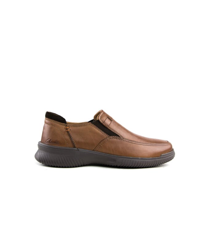 Clarks Loafers Cognac Donaway Step Dark Tan