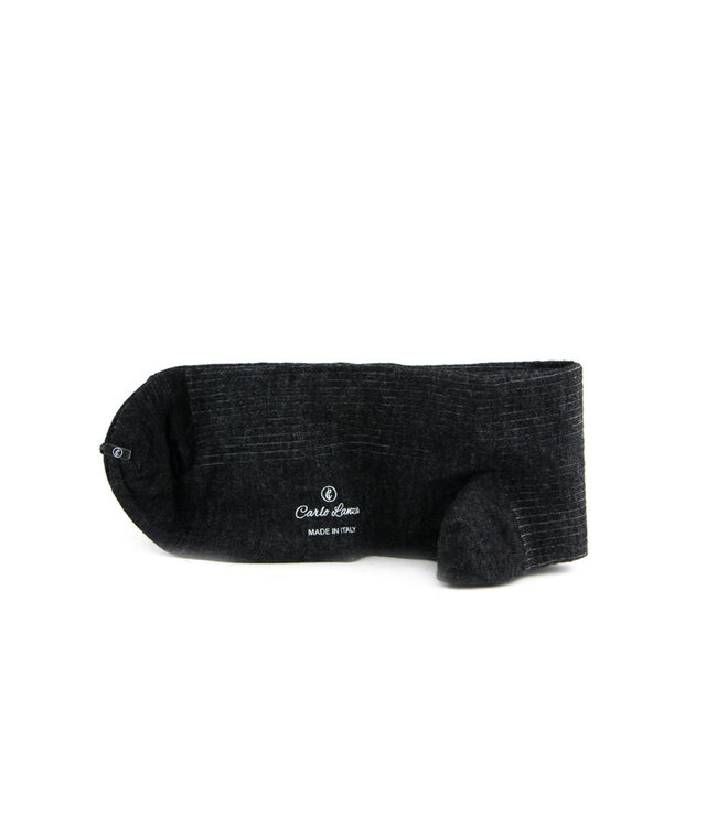 Carlo Lanza Socke Donkergrijs Wol