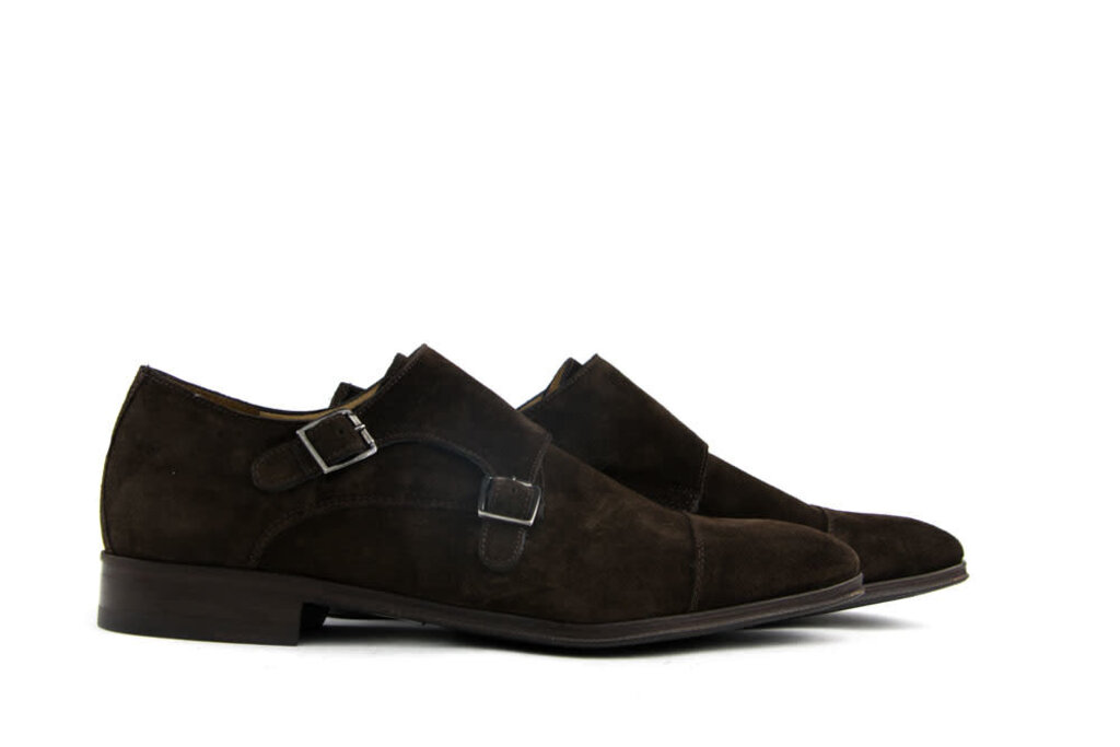 Van Bommel Van Bommel Gesp Dark Bruin Suede