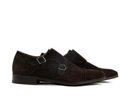 Van Bommel Van Bommel Gesp Dark Brown Suede Van Bommel Van Bommel Gesp Dark Brown Suede