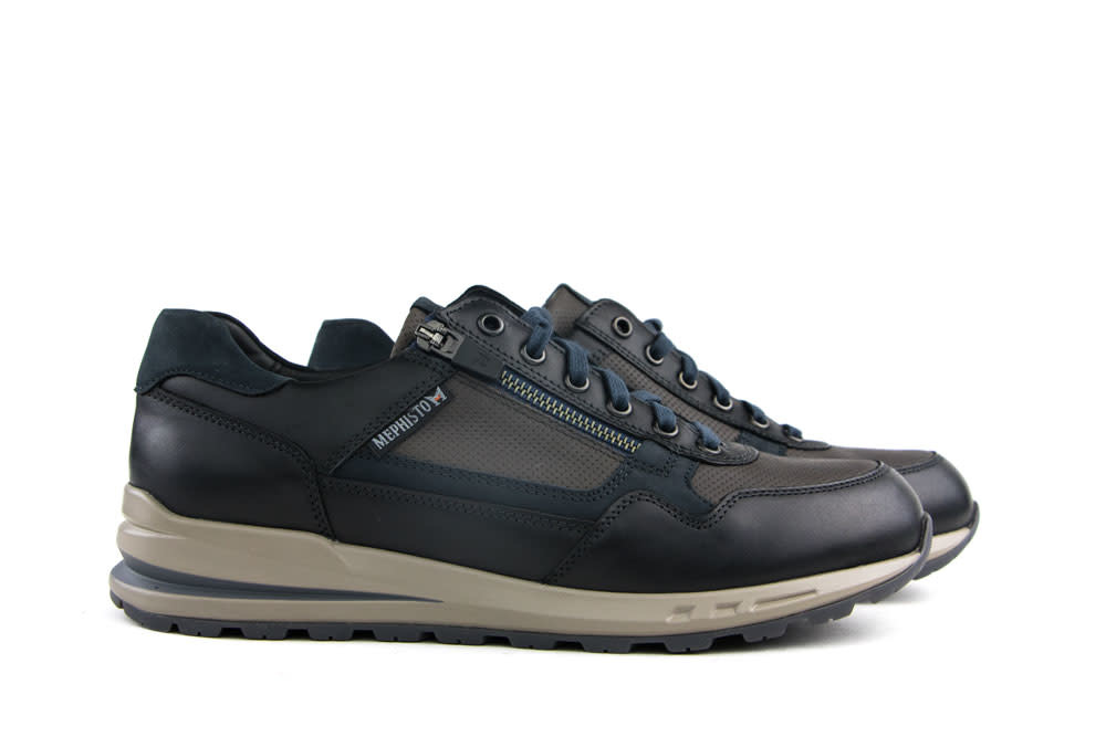 Mephisto Sneaker Bradley Black Leather Combi - Steenbergen Schoenen