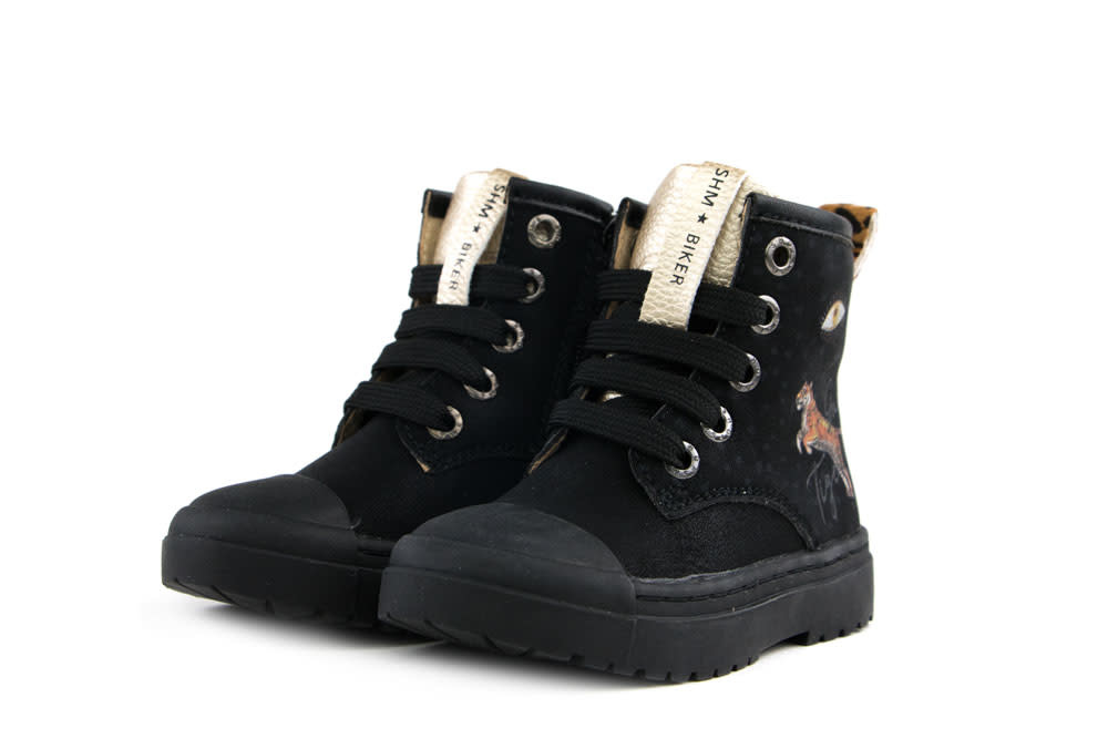 Shoesme Veterboots Zwart Tiger | Hoge Korting \u0026 Snelle Levering -  Steenbergen Schoenen