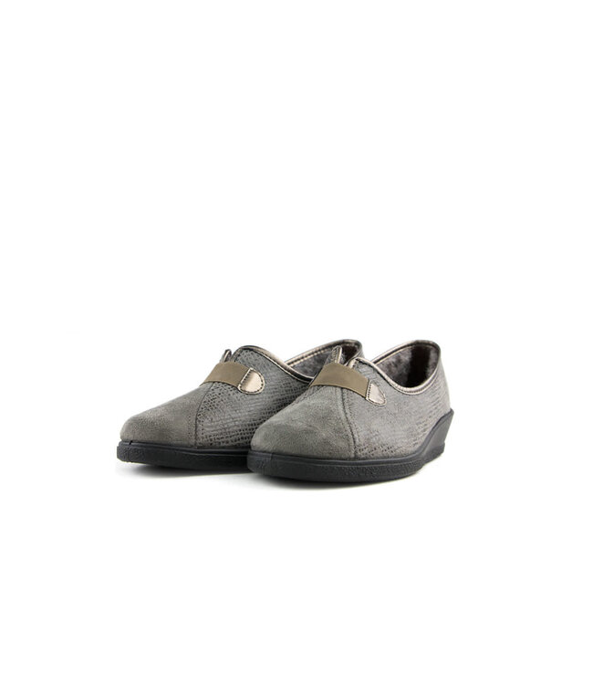 Rohde Loafers Grijs Linen Print