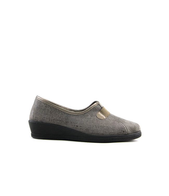 Rohde Loafers Grey Linen Print