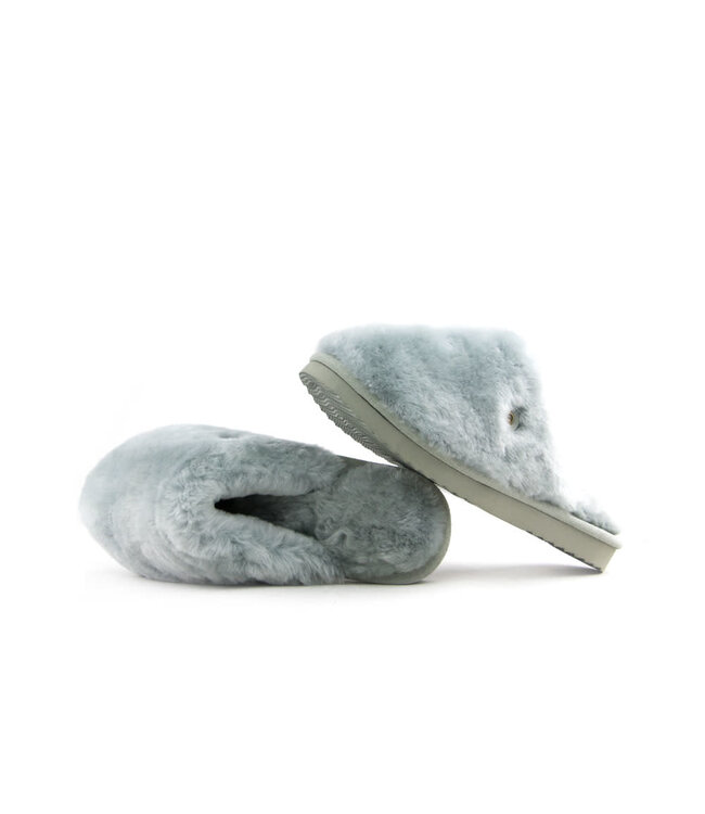 Warmbat Pantoffels Mungo Fur Ice Blue